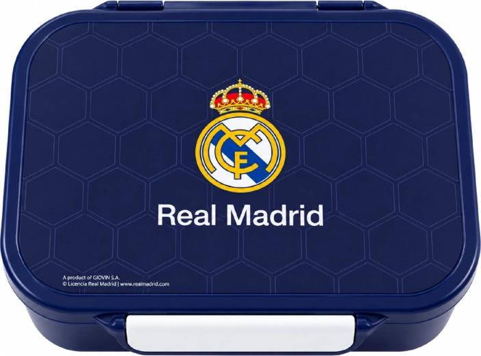 Trójkomorowy lunchbox Real Madrid w kolorze granatowym