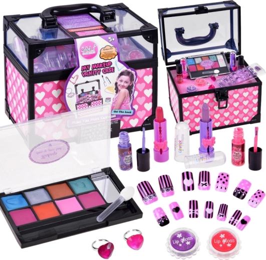 Dziecięcy kosmetyczny kuferek z kosmetykami