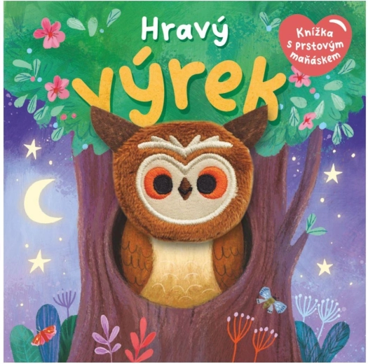 Figlarna sówka – książeczka z pacynką na palec 12,5 × 12,5 cm