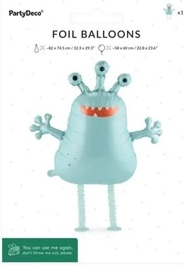 Foliowy balon Ufoludek 58 × 60 cm mix