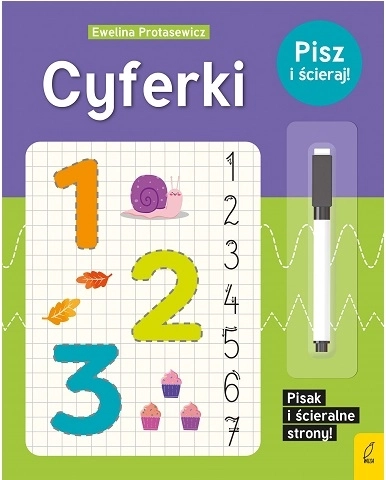 Cyferki – pisz i ścieraj (ścieralne ćwiczenia cyfr)