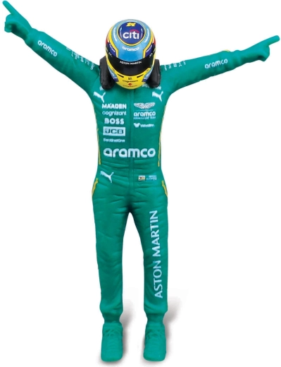 Figurka Fernando Alonso w mistrzowskiej pozie