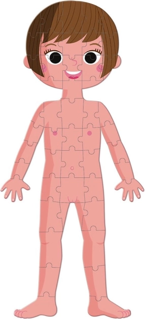 Dwustronne puzzle postaci – dziewczynka i chłopiec