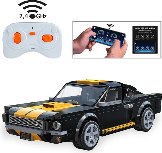 CaDA Shelby GT350 H zestaw konstrukcyjny z pilotem RC 1:20 czarny