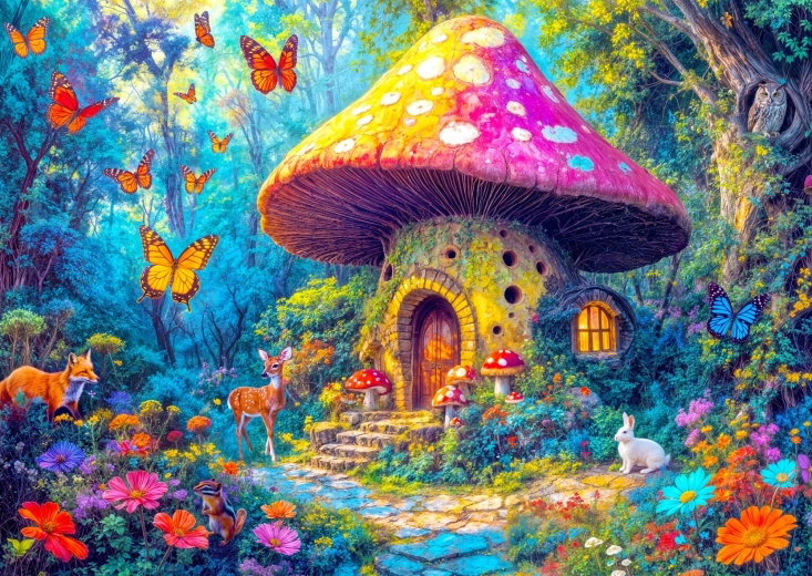 Enjoy puzzle Grzybowa chatka 1000 elementów