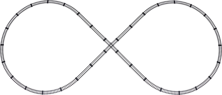 Łatwa w montażu trasa w kształcie ósemki