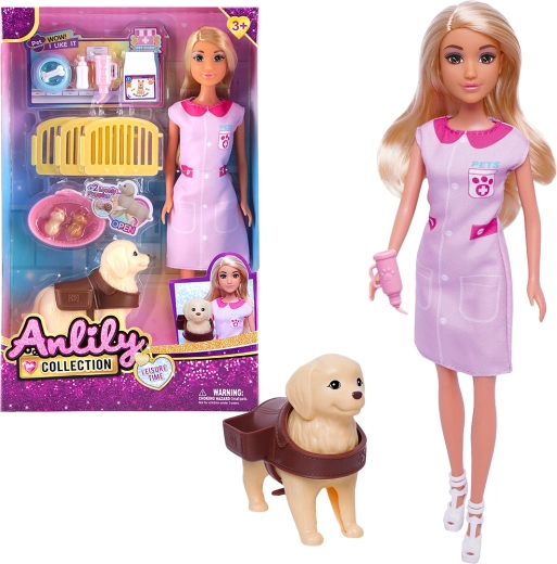 Lalka weterynarka z pieskiem