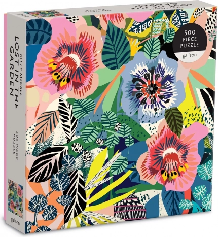 GALISON kwadratowe puzzle Zagubieni w ogrodzie 500 elementów