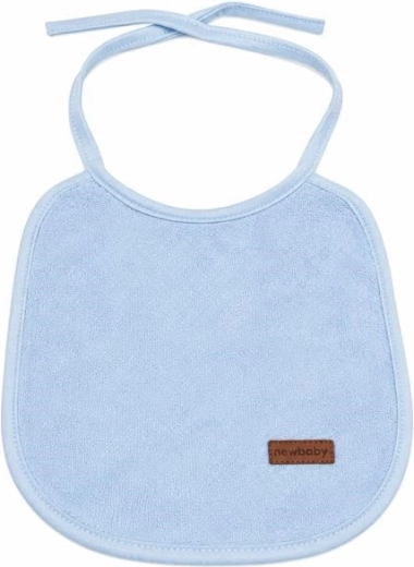 Dziecięcy śliniak frotte New Baby z PVC podszewką, niebieski
