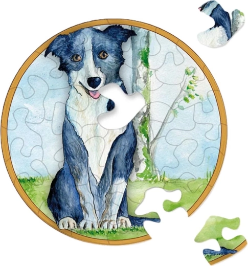 Okrągłe puzzle CURIOSI Picoli – pies, 33 elementów