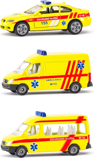 Siku czeska wersja zestaw ambulansów 3 pojazdy