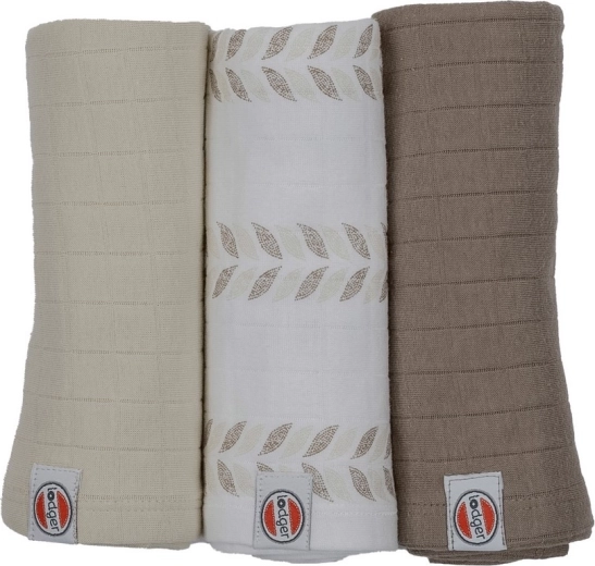 Lodger swaddler z organicznej bawełny Matcha 70 × 70 cm (3 szt.)