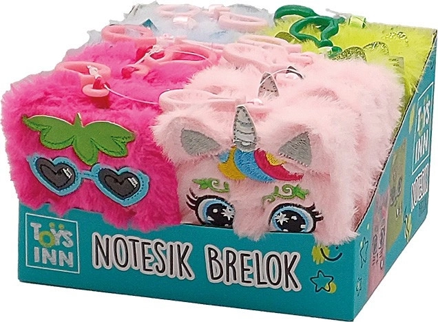 Stojak na klucze z kółkiem, notes mix 12 sztuk