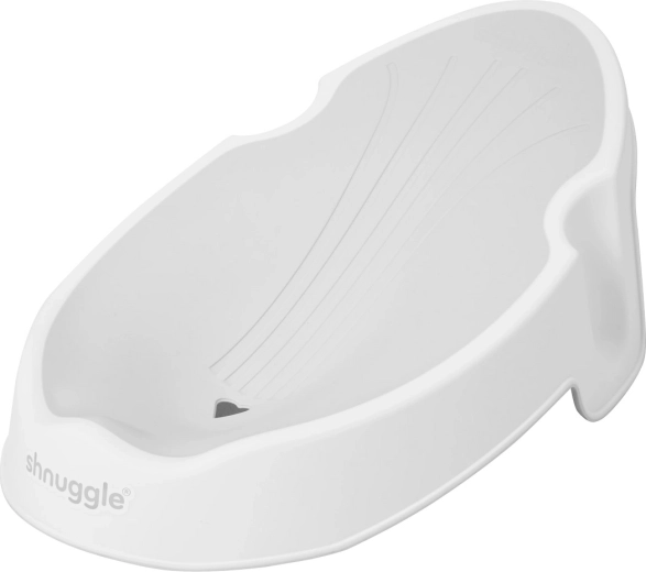 Leżaczek do wanienki Shnuggle white/grey