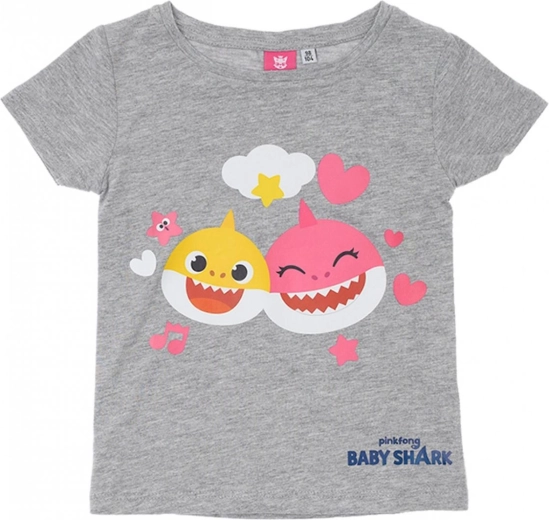 Koszulka dziecięca Baby Shark szara