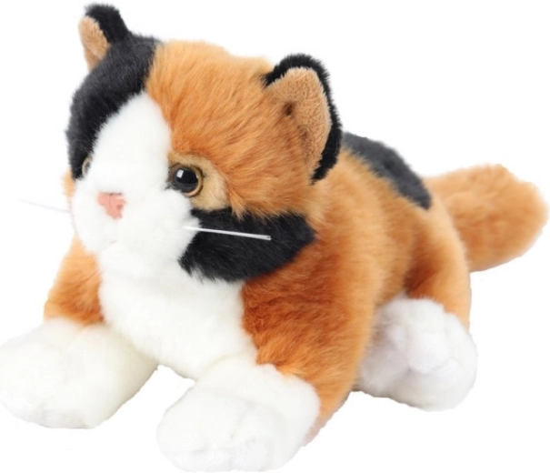 Pluszowy leżący kot brązowy 30 cm