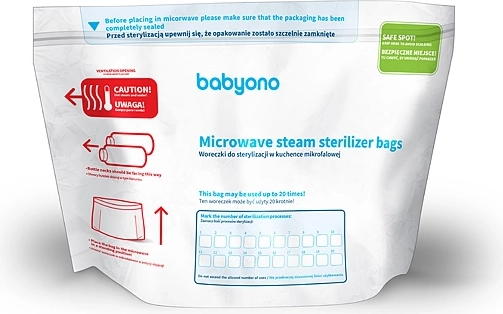 BabyOno worki do sterylizacji w kuchence mikrofalowej, 5 szt.