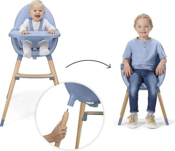 2w1: wysokie krzesełko i niskie krzesło w kilka chwil