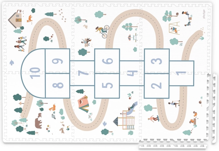 Wzór hopscotch i dwustronne wykonanie