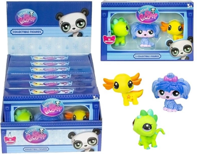 Gumki figurki LITTLEST PET SHOP – zestaw 3 szt.
