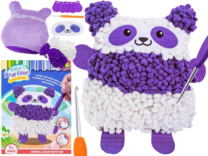 Kreatywny zestaw DIY do wykonania pluszowej pandy - 1 sztuka