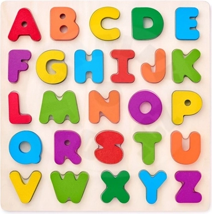 WOODYLAND Puzzle ABC litery na planszy
