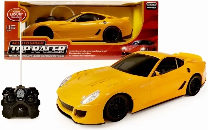 Top Racer zdalnie sterowane auto żółte