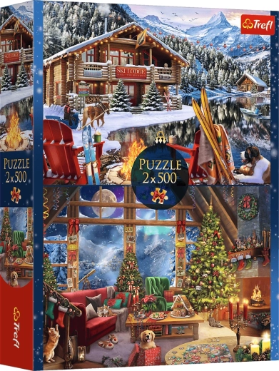 Puzzle Trefl „Boże Narodzenie w górach” 2×500 elementów