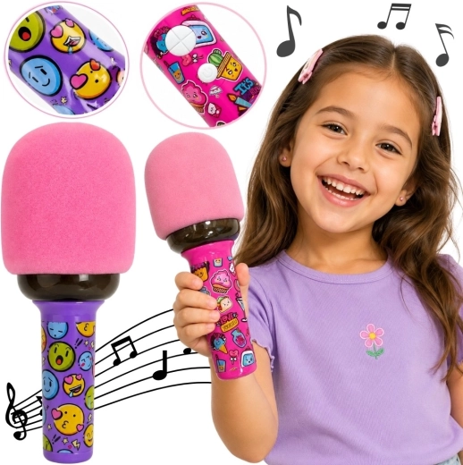 Bezprzewodowy mikrofon karaoke Woopie z głośnikiem Bluetooth i podświetleniem LED dla dzieci