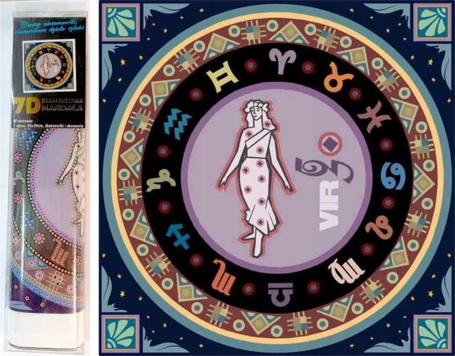 Malowanie diamentowe 7D Panna 30x30 cm