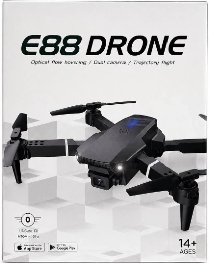Dron E88 z podwójną kamerą i stabilizacją optyczną (optical flow hovering)