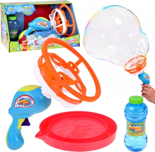 Pistolet do baniek Bubble Fun „bańka w bańce” z płynem 236 ml - 1 sztuka