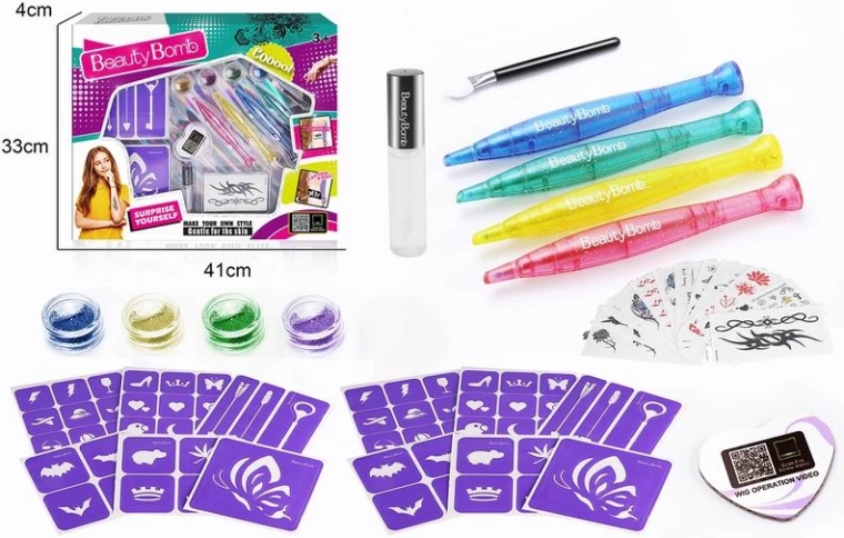 Zestaw do tymczasowych tatuaży Beauty Bomb