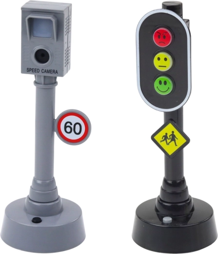 Sygnalizator świetlny ze światłami i dźwiękami do realistycznej zabawy