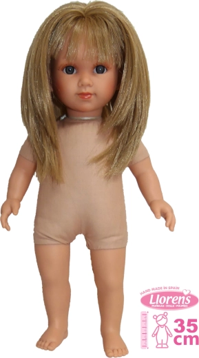 Llorens Elena realistyczna lalka z miękkim materiałowym ciałem 35 cm
