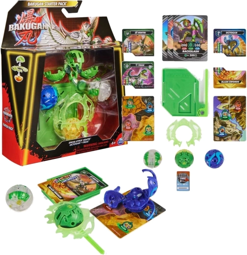 Zestaw startowy Bakugan Special Attack Ventri, Octagon i Trox z 3 figurkami