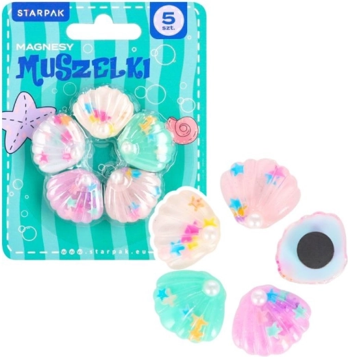 Magnesy w kształcie muszli 30 mm - zestaw 5 szt.