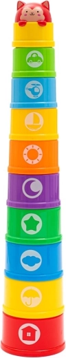 Składane numerowane kubeczki z melodią BABY MIX, 10 elementów