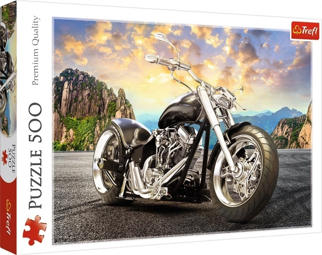 Puzzle 500 elementów – czarny motocykl