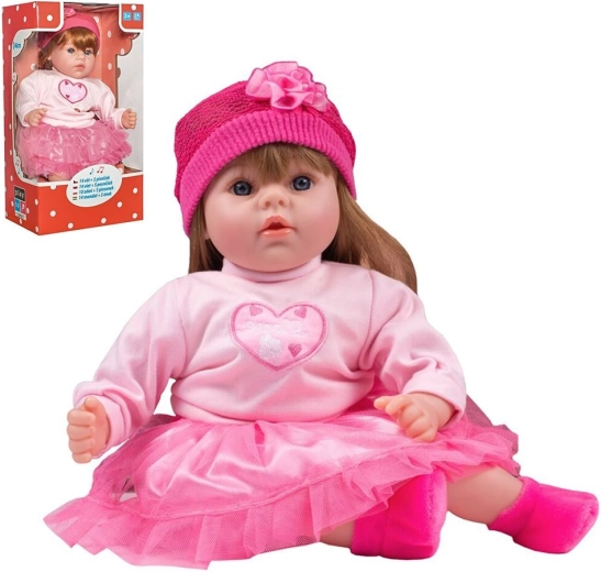 Mówiąca i śpiewająca lalka dla dzieci PlayTo Tina 46 cm (słowacki)