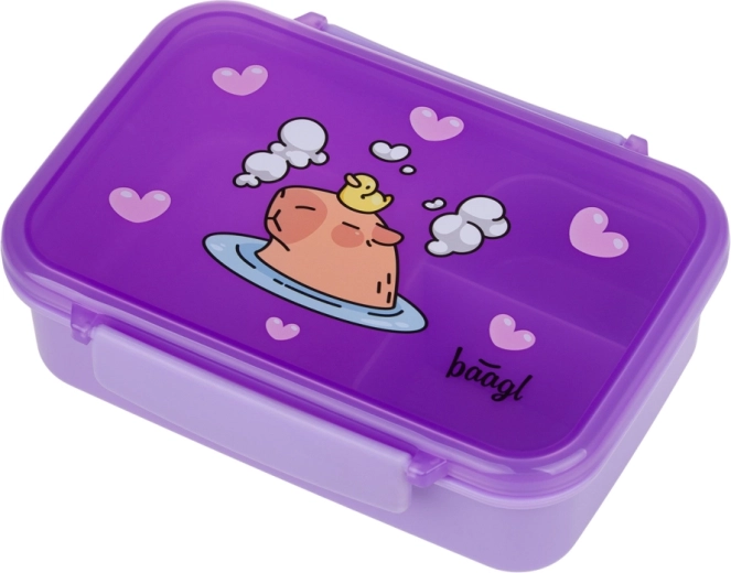 Baagl lunchbox na przekąski z przegródkami – kapibara