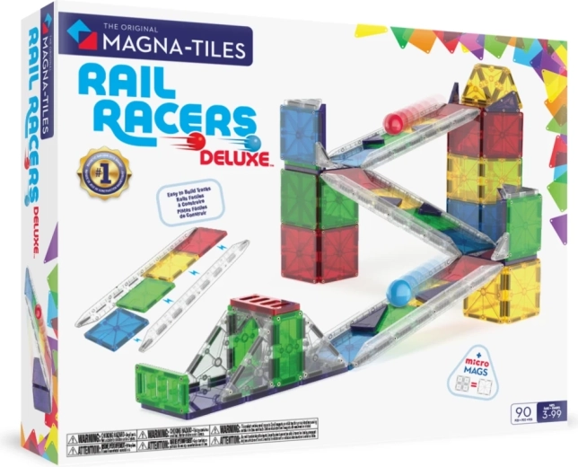 MAGNA-TILES magnetyczny zestaw konstrukcyjny z torem kulkowym Deluxe, 90 elementów