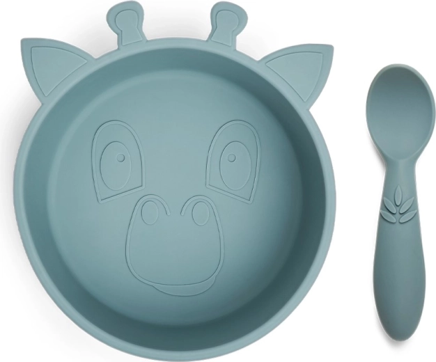 NUUROO elia silikonowy zestaw do jedzenia lead