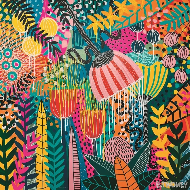 Kwadratowe puzzle Flowery: Piękna przyszłość 1000 elementów HEYE