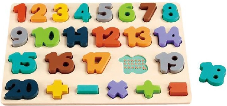 Drewniane puzzle z cyframi Baby Mix