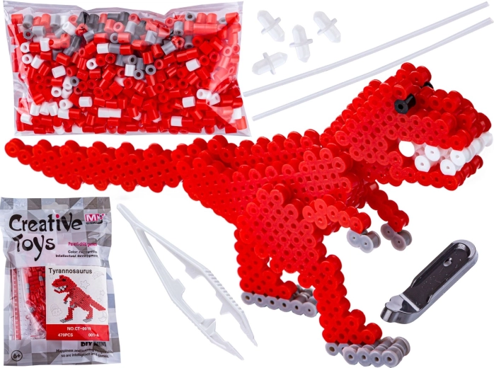 Koraliki do zaprasowywania 3D tyranozaur T‑Rex w saszetce