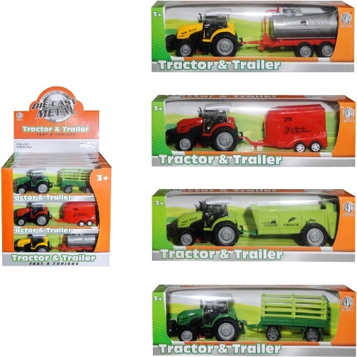 Traktor z przyczepą na napęd bezwładnościowy