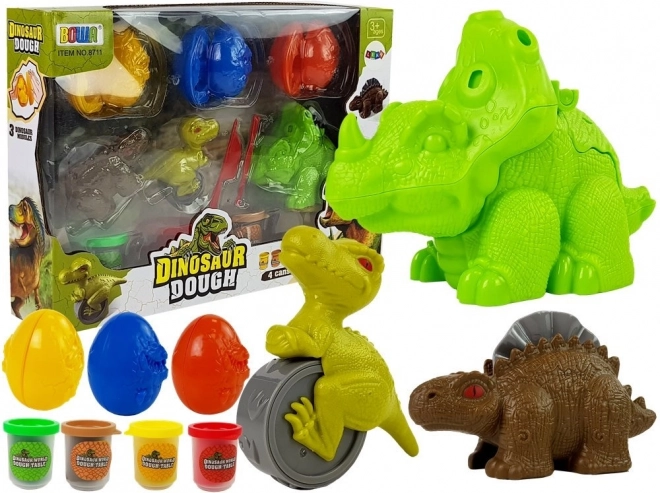 Ciastolina Dino Jajka Zestaw 12 Elementów 4 Kolory