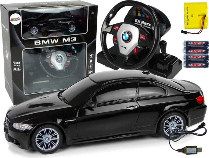 Samochód wyścigowy zdalnie sterowany BMW M3 czarne