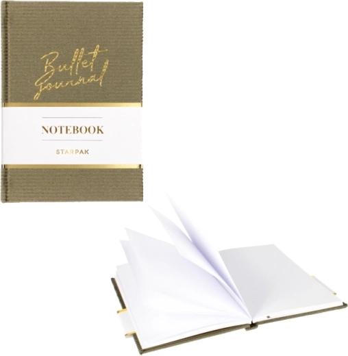 Elegancki notes oliwkowy A5